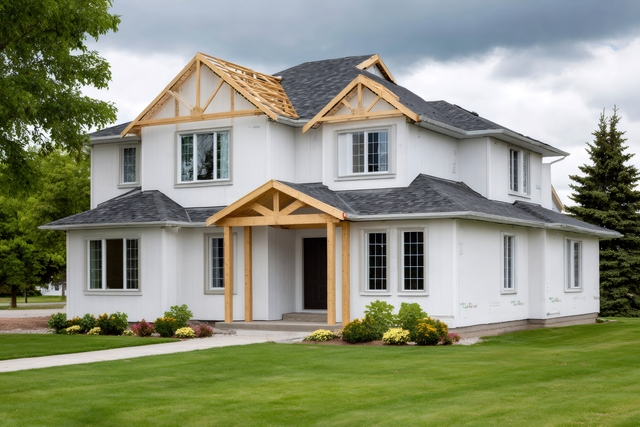New suburban home construction project
